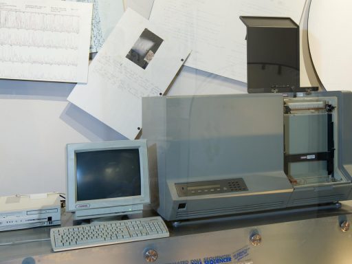 Applied Biosystems 370A Prototype Automated DNA Gene Sequencer, by Applied Biosystems Inc., Foster City, San Mateo county, California, United States, 1987.