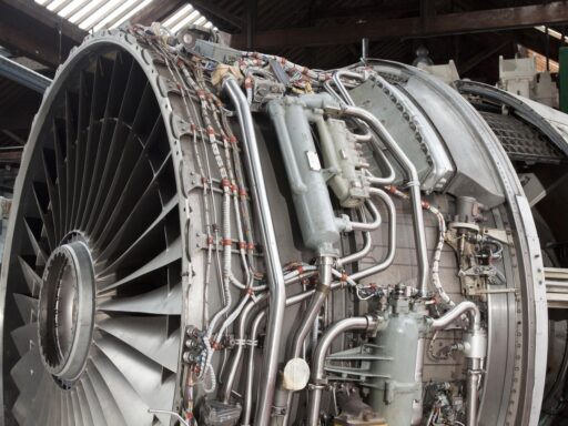 RB211-22B Jet Engine made by Rolls-Royce Ltd, Derby, 1973.