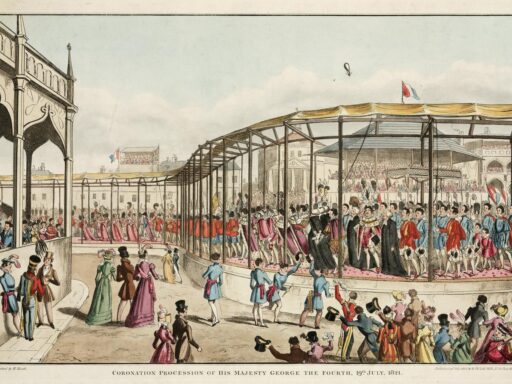 Etching of Coronation procession of His Majesty George the Fourth, 1821.